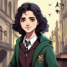 Create an image of Merula Snyde, a character from the Harry Potter universe