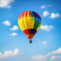 A serene and peaceful scene of a single balloon floating in the sky