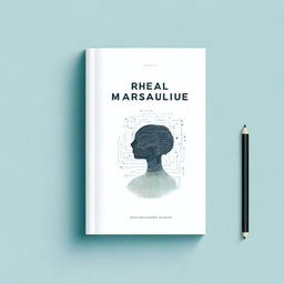 Design a minimal book cover for a knowledge book about using artificial intelligence to write a great book