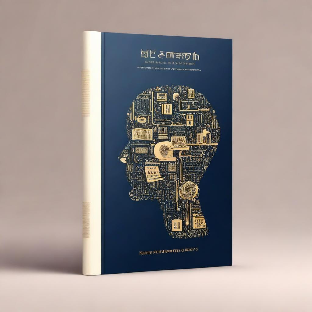 Design a book cover for a knowledge book about using artificial intelligence (AI) to write a great book that will last in history