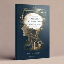 Design a book cover for a knowledge book about using artificial intelligence (AI) to write a great book that will last in history