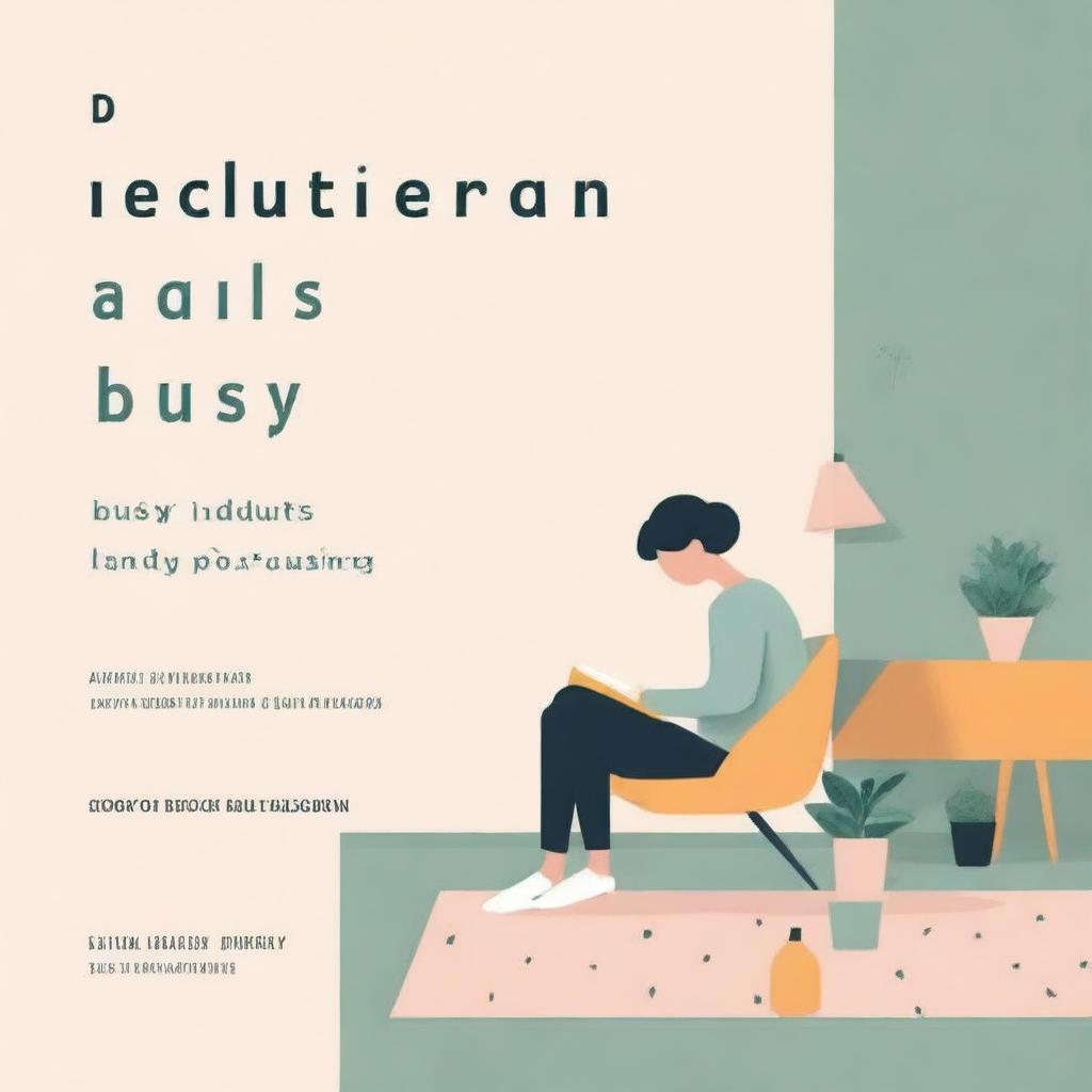 A book cover design titled 'Decluttering for Busy Adults: Effortless Decluttering for Busy Individuals'