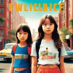 A movie poster showing three friends, two girls and one boy, facing the dramas of a theoretically perfect urbanization during the summer