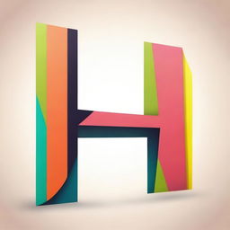 Create a vibrant and eye-catching poster featuring a large letter 'L'