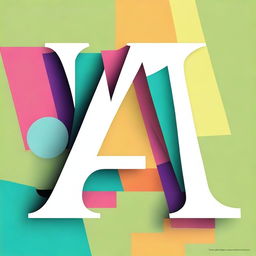 Create a vibrant and eye-catching poster featuring a large letter 'L'