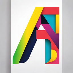 Create a vibrant and eye-catching poster featuring a large letter 'L'