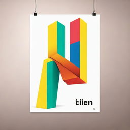 Create a vibrant and eye-catching poster featuring a large letter 'L'