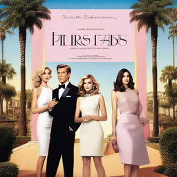 A tall poster featuring an adult boy and two adult girls facing various dramas in Beverly Hills