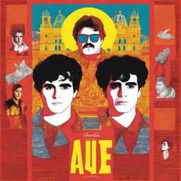 A poster in the style of Pedro Almodóvar, featuring two young men named Joe