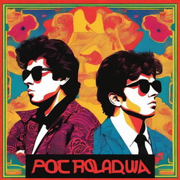 A poster in the style of Pedro Almodóvar, featuring two young men named Joe