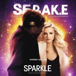 Create a realistic full photo for a fiction novel cover titled 'Sparkle'