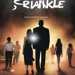 Create a realistic full photo for a fiction novel cover titled 'Sparkle'