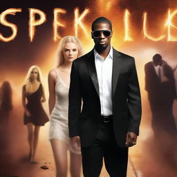 Create a realistic full photo for a fiction novel cover titled 'Sparkle'