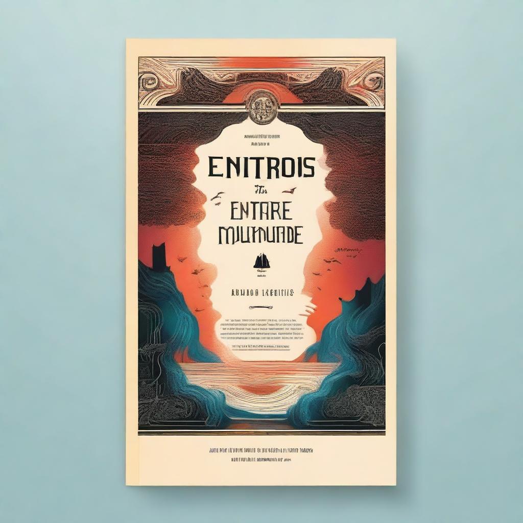 Create a book cover with the title 'Entre dois mundos: Subversão'