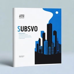 A book cover with an urban theme in blue and black colors