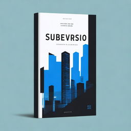 A book cover with an urban theme in blue and black colors