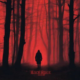 A horror movie poster for 'Blackridge Waters,' set in a dark, ominous forest