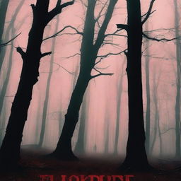 A horror movie poster for 'Blackridge Waters,' set in a dark, ominous forest