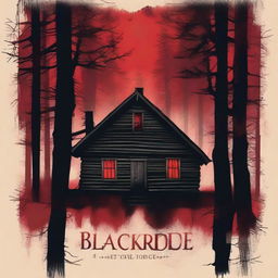 A creepy poster titled 'Blackridge' featuring a cabin in the woods