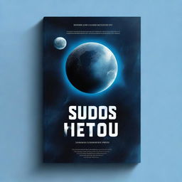 A blue and black book cover with a striking contrast between earth and space