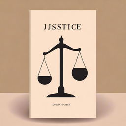 A book cover design that represents the concept of justice