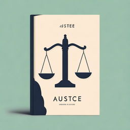 A book cover design that represents the concept of justice