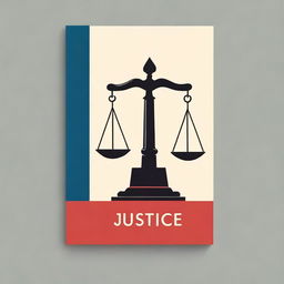 A book cover design that represents the concept of justice