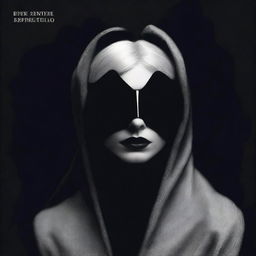 A dark and somber music album cover for Lady Gaga titled 'Vespertilio'