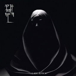 A dark and somber music album cover for Lady Gaga titled 'Vespertilio'