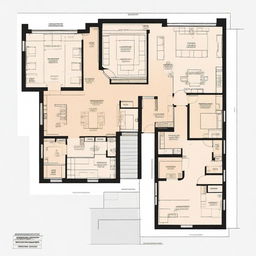 Create an aesthetic floor plan of a science and technology company called H