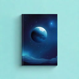 Create a book cover without any text, featuring a blue and black color scheme