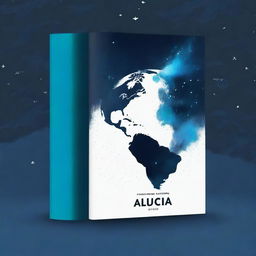 Create a book cover without any text, featuring a blue and black color scheme