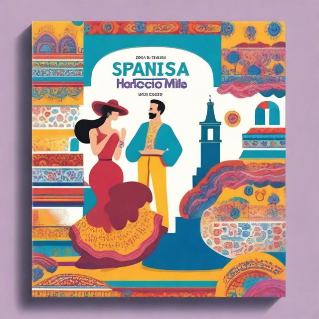 A vibrant and engaging book cover for a Spanish course