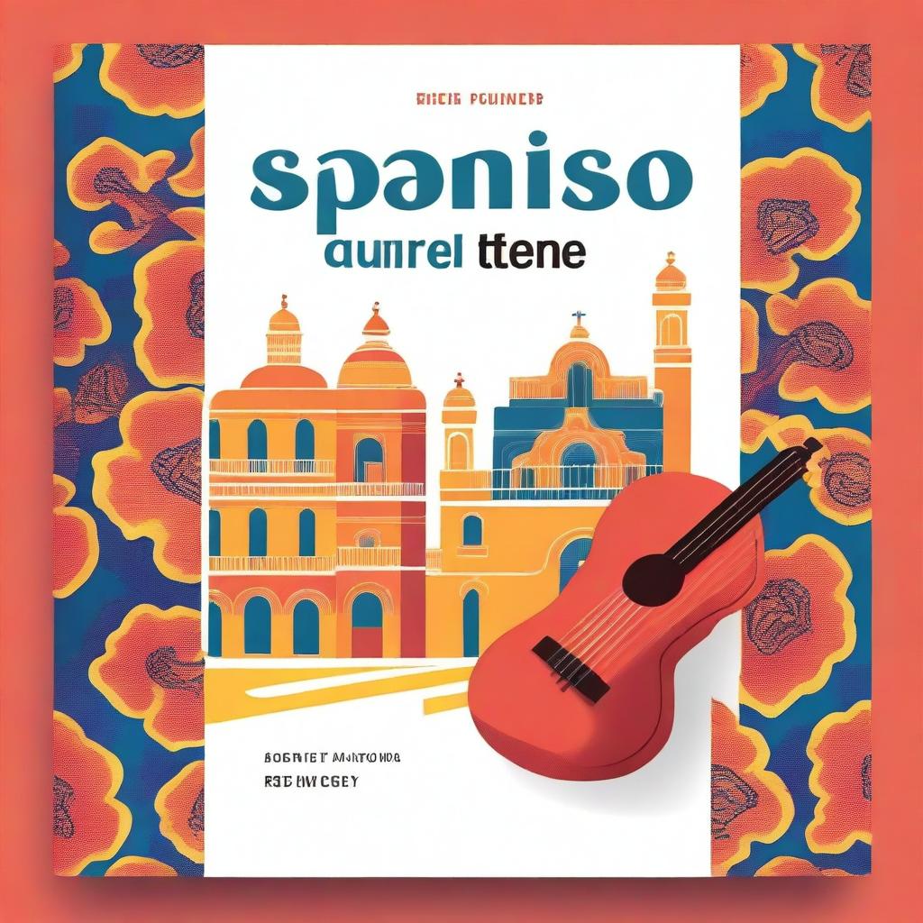 A vibrant and engaging book cover for a Spanish course