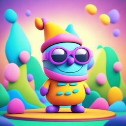 A whimsical and fun character named Tboovs, depicted in a colorful and playful setting