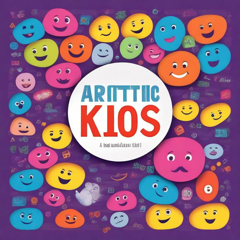 Design a fun and colorful book cover for 'Aritmetic Mental Kids'