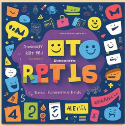 Design a fun and colorful book cover for 'Aritmetic Mental Kids'