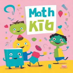 Create a vibrant and engaging book cover for 'Math Kids'