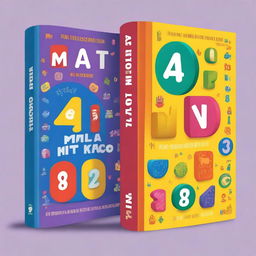 Create a vibrant and engaging book cover for 'Math Kids'