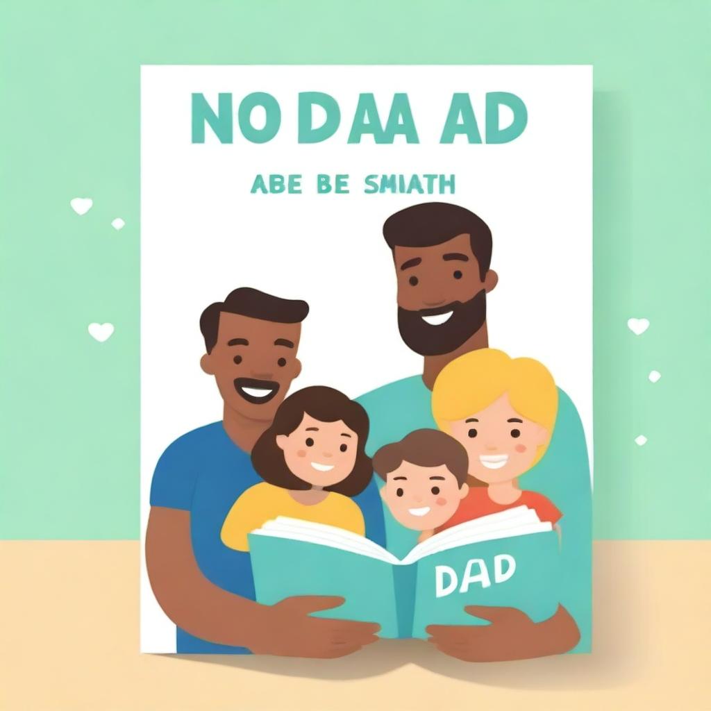 Create a book cover titled 'No Dad is a Bad Dad'