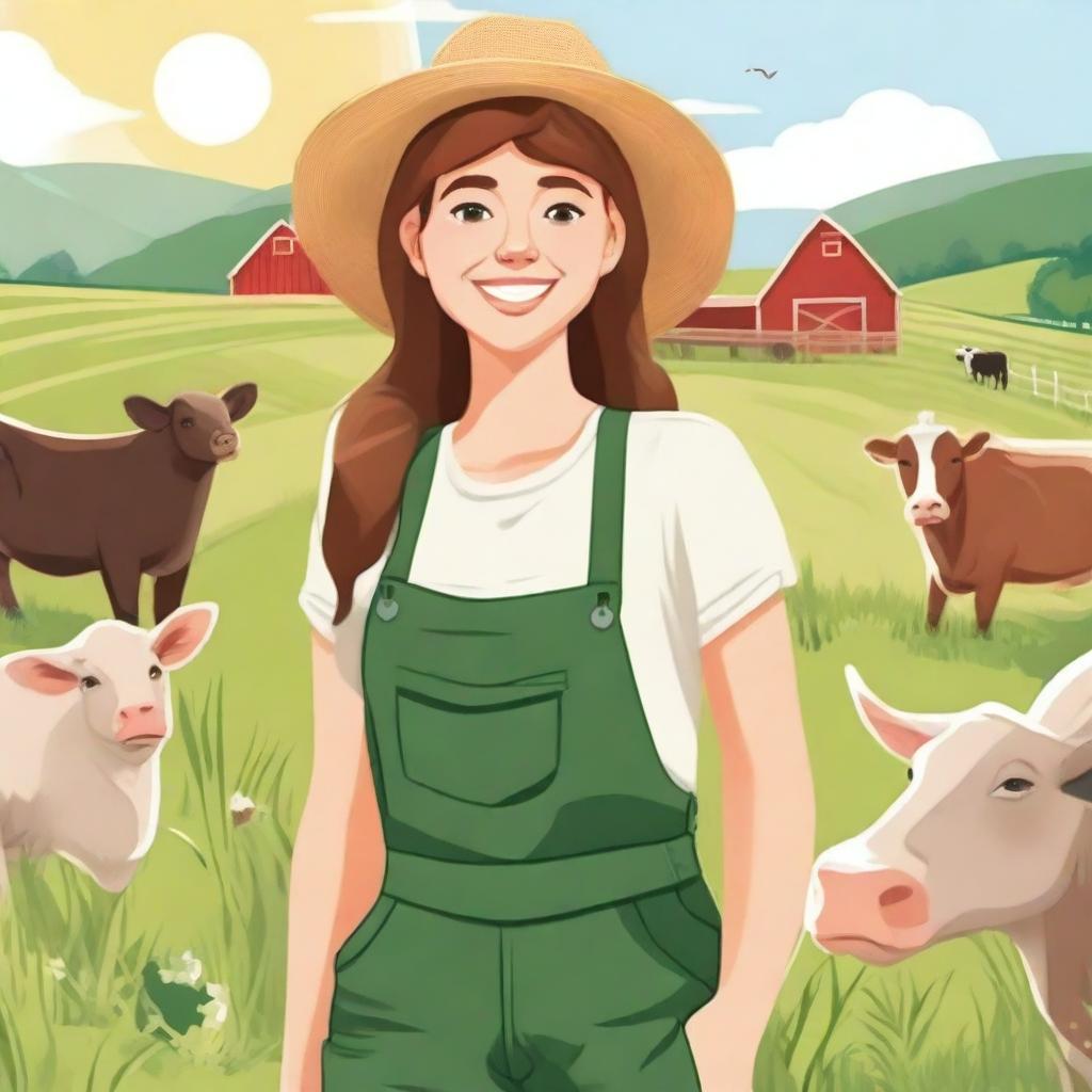 A detailed illustration of a farmer's daughter