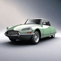 A modern depiction of the classic Citroen DS car, reimagined with contemporary design elements