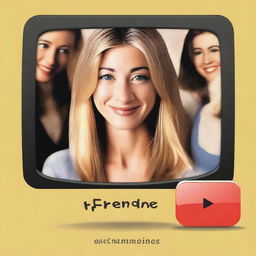 Create a YouTube cover featuring a photo of Phoebe from the TV series Friends