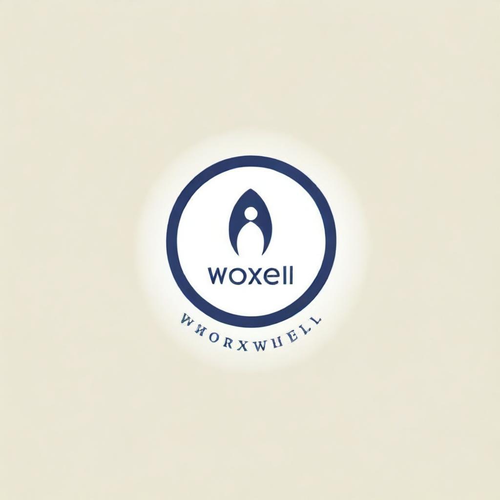 Design a logo for the brand 'WorXwell', preferably without the use of capital letters. Incorporate simplistic graphics suitable for the therapy or hypnotherapy industry.