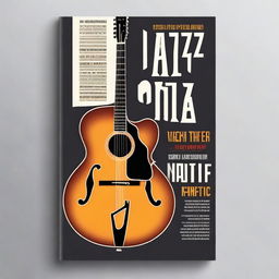 Create a book cover for a jazz guitar education book