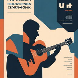 A book cover design for a book about jazz guitar, focusing on Thelonious Monk's chords applied to guitar