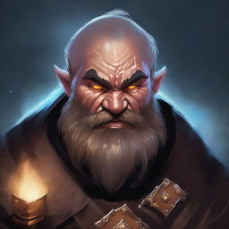 A detailed portrait of a male DnD dwarf with a rugged appearance