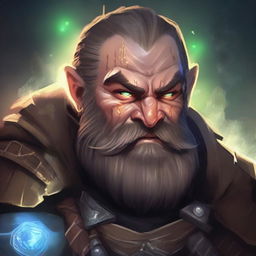 A detailed portrait of a male DnD dwarf with a rugged appearance