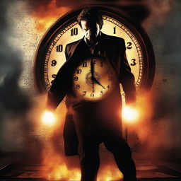 Create a movie poster for an action thriller titled 'Ticking Time'