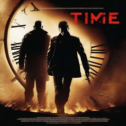 Create a movie poster for an action thriller titled 'Ticking Time'